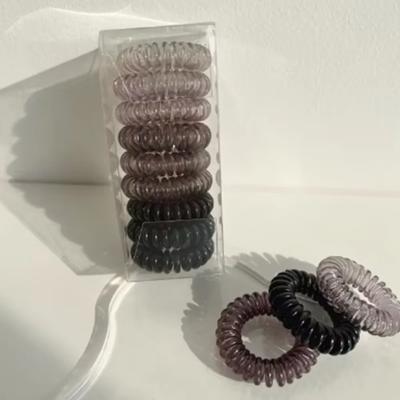 Elastic Spiral Hair Ties for Women Girls Ponytail Holder Hairbands Telephone Cord Rubber Band Women Fashion Hair Accessories