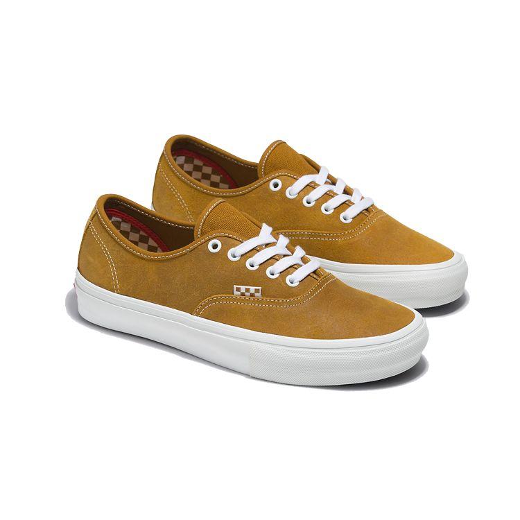 Vans Authentic Comfortable Versatile Low-Top Skate Shoes Unisex sneaker Gold Brown VN0A5FC81M7