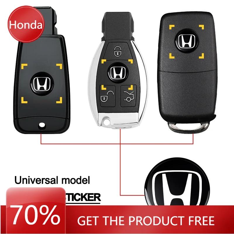 Car Hot 2025 Car Goods 14MM Remote Car Key Stickers Emblem Accessories For Honda Civic Accord Crider City CRV HRV Inspire Fit Od