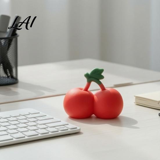 Realistic Food Toy Cherry Stress Relief Toy Giant Squeeze Fidget Fake Fruit Soft Stretchy Simulation Sensory for Anxiety