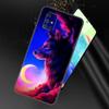 Moon Wolf Howl Phone Case For Samsung Galaxy A21 A30 A50 A52 S A13 A22 A32 A33 A53 A73 5G A11 A12 A31 A51 A70 A71 A72 Cover
