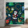 TU Weihnachtsduschevorhang Weihnachtsmann Feiertag Festlich Badezimmerdekor Wasserdichtes Gewebe Weihnachten Heimdekor Geschenkidee Festliche Jahreszeit