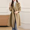 2025 Winter Women's Korean Style Mid-Length Belted Woolen Cashmere Coat