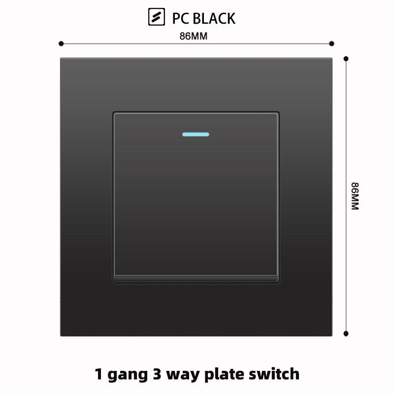 British 13A Socket with USB-C Fast Charging, Hong Kong & Macau Version, Black 3-Hole Square Pin 86 Panel