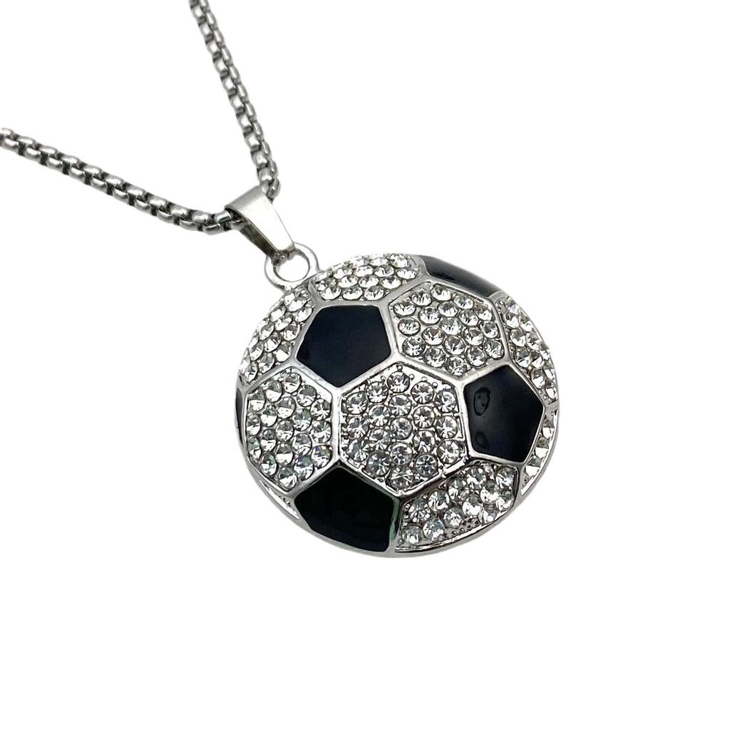 Hiphop Necklace Hiphop Plated Diamond Ball Pendant