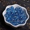 Blue Round Glass Bead Bracelet DIY Stringing Accessories, 8-12mm