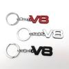 3D Metalen V8 Logo Stijl Auto Sleutelhanger Sleutelring Sleutelketting Ringhouder voor Ford Jeep Dodge Toyota 4Runner LAND CRUISER Chevrolet