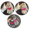 Hübsche Würstchenmund-Touchscreen-Handschuhe für Damen und Mädchen, weiche Winterwärme-Handschuhe mit Fingerloch für Outdoor-Aktivitäten