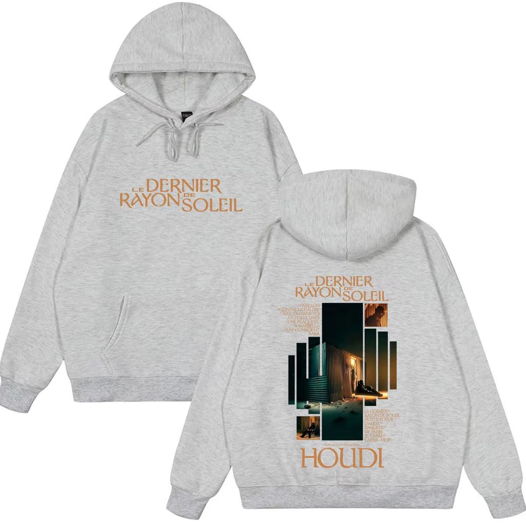 Rapper Houdi Le Dernier Rayon De Soleil Album 2026 Graphic Hoodies Men Women Fashion Pullover Long Soft Cotton Sweatshirt