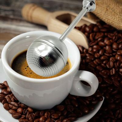 Infusor de bola de chá telescópico, filtro de café de aço inoxidável com aroma aprimorado, fermentação limpa, ideal para folhas soltas, chá e café