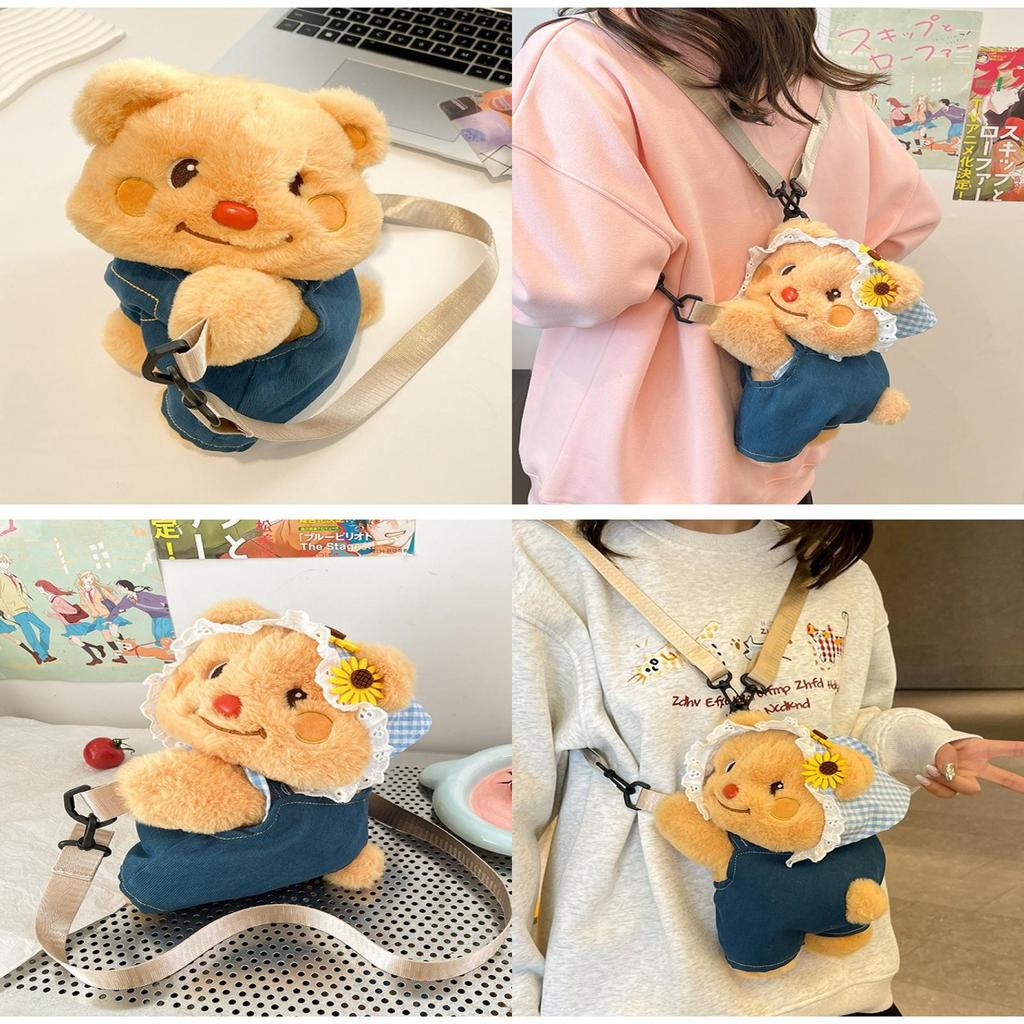 Cute Cow Cartoon Shoulder Bag With Cotton Material For Daily Casual Use