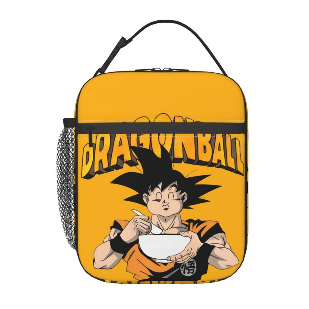 Custom Goku Anime Resuable Lunch Box Women Waterproof Cute Cartoon Cooler Thermal Food Insulated Lunch Bag Office Work