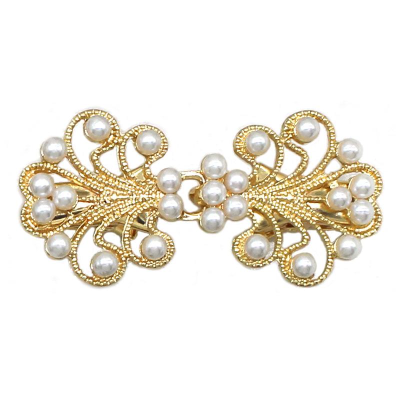 1PC Rhinestone Brooch for Cheongsam Fashion Rhinestone Collar Pin Elegant Modesty Clip Qipao Dress Clasp