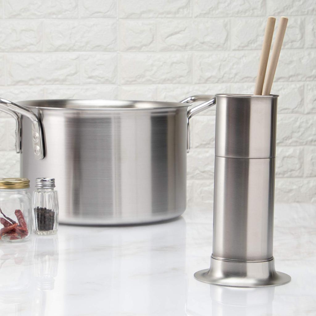 Endo Shoji Large Commercial Chopstick Stainless Steel and Silicone Made In ASI21001 Stand, 18-8 Rubber, Japan,