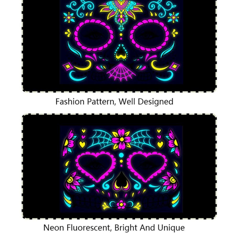 Fake Tatto Big Mouth Face Sticker Waterproof Halloween Horror Tattoo Stickers   Halloween