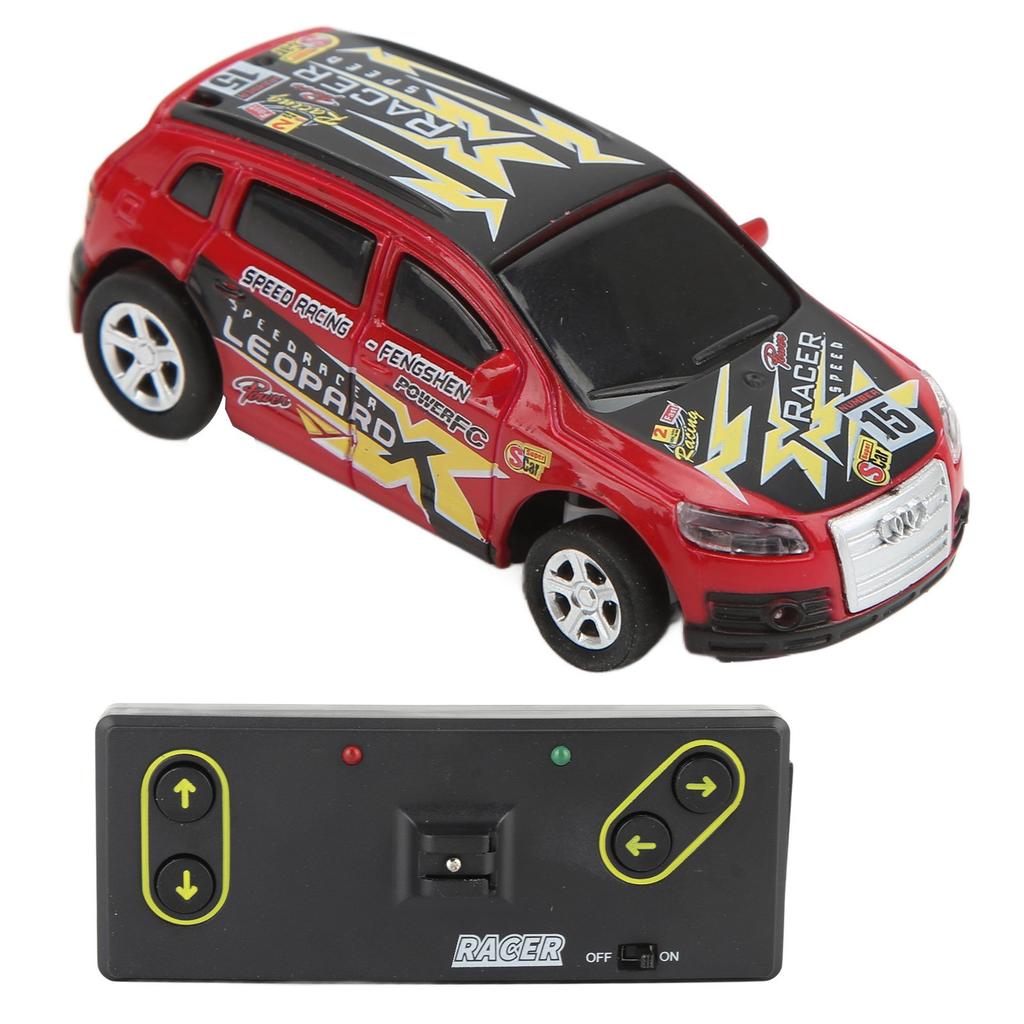   RC Car, 1:64 Scale Remote Control Toy with 4 Road Blocks, Soda Can   Packaging for Indoor and Outdoor Play