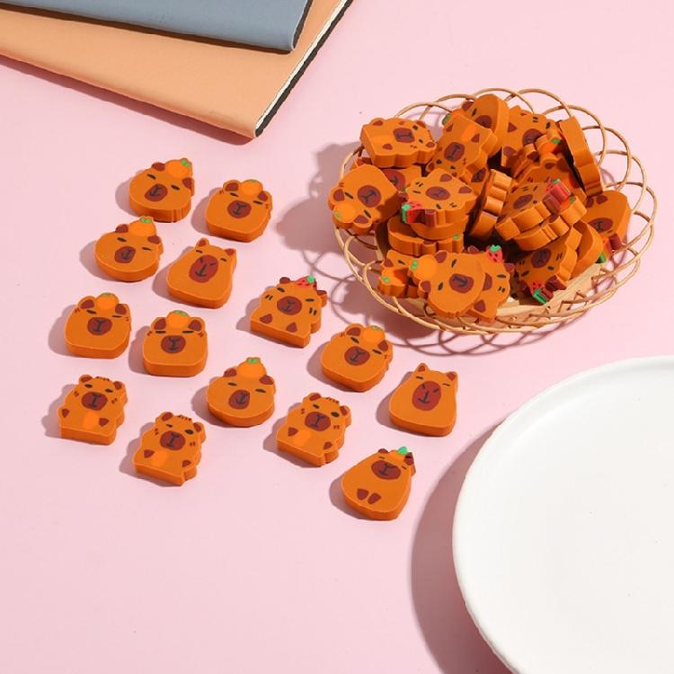 10 Pcs Capybara Erasers Funny Pencil Erasers Lovely Animal Eraser Back to School Erasers Prizes Gift for Classroom