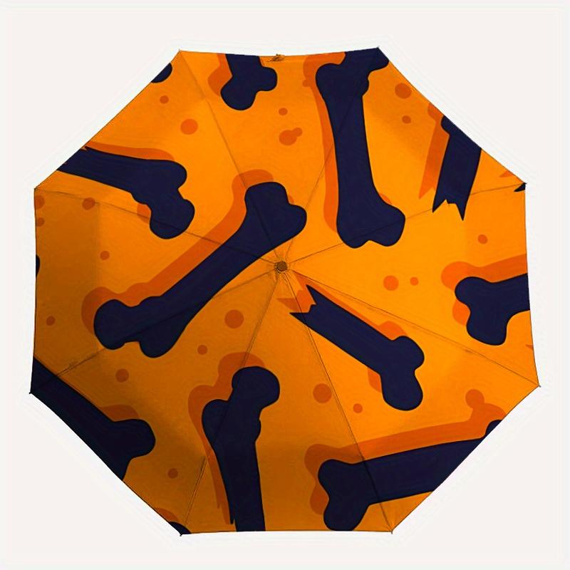 

1pc Dog bone pattern Automatic Opening/closing Umbrella with Auto Open/Close, Perfect Gift for Friends, Durable Plastic Handle yy250801235