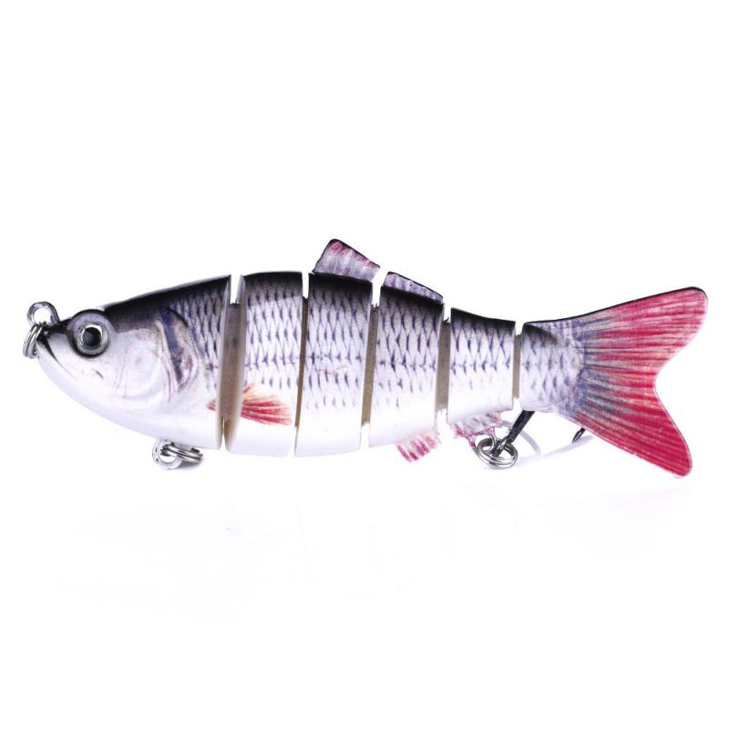 10cm/18g Esca da Pesca 12 Colori Multi-Segmenti Articolata Bionica Esca Artificiale Wobbler Affondanti Pesca