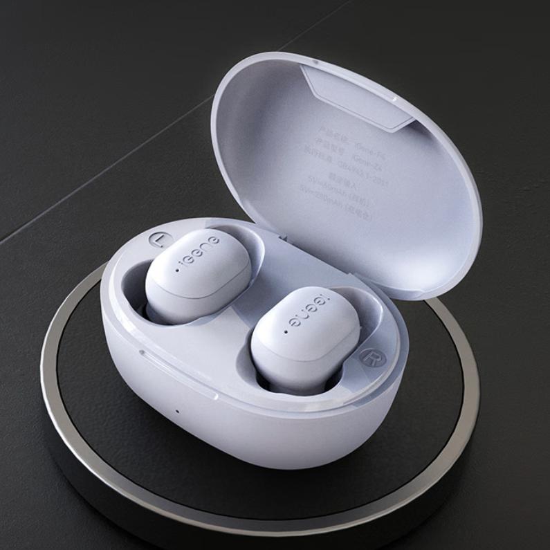 iGene 6.0 Bluetooth Headphones, Wireless In-Ear, High-Definition Sound Quality, Low Latency, White