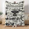 Name Custom Band Green Day Print Flannel Blanket High Quality Warm Comfortable Cover for All Seasons Perfect for Gifts Home Decor