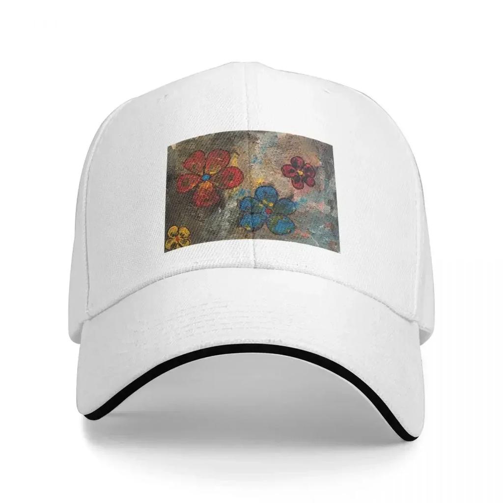 four flowers Baseball Cap Big Size Hat hard hat Unisex Womens
