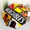 Incredibles Print Automatic Open Close Umbrella, Portable Foldable Umbrella, for Outdoor Commute Camping Trip, Ideal Birthday Gift