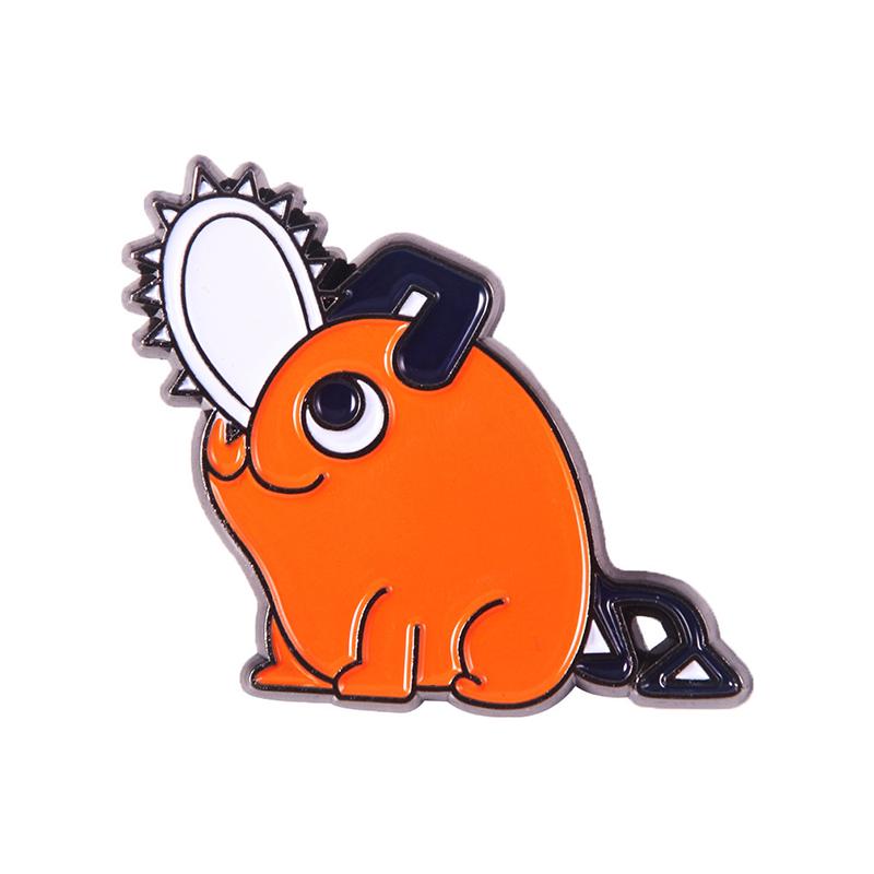 Man Pochita Chainsaw Metal Badge Makima Bag Pin Cosplay Props Clothing Accessory