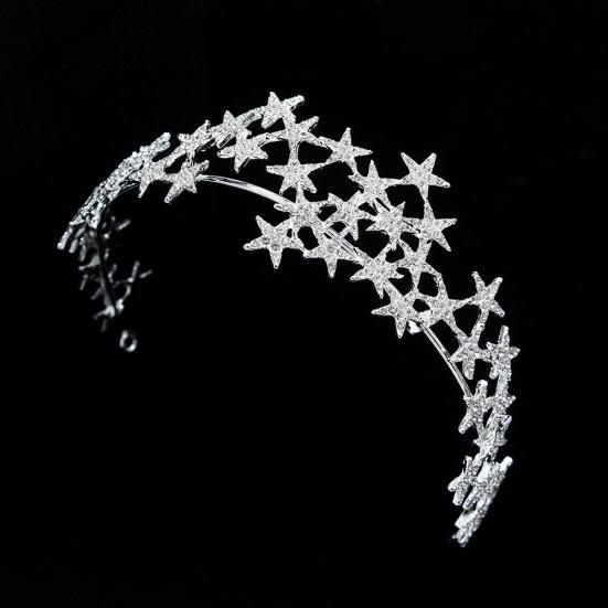 Strass-Stern-Haarreif Haarreif Diadem Krone Braut Hochzeits-Haarschmuck