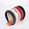 Fashion Shiny Crystal Beaded Headband Rhinestone Handmade Wide Headbands Baroque Gem Hair Hoop Hair Accessories