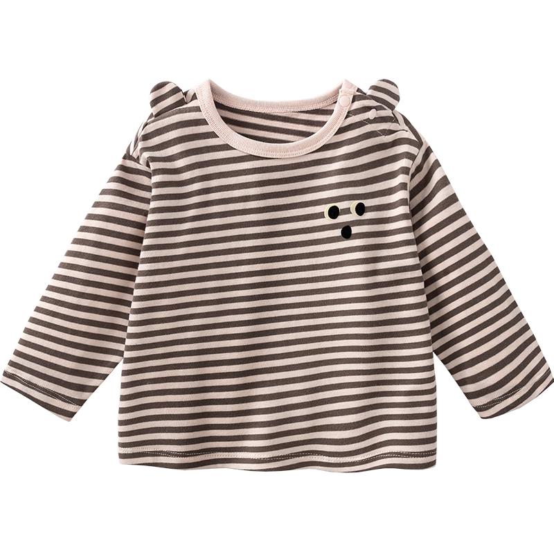 Minibala Kids' Striped Pure Cotton Long-Sleeve T-Shirt