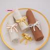 M-4Pcs Gold Bow Napkin Ring, Reusable Napkin Holder, Suitable For Valentine's Day, Parties, And Wedding Table Decorations