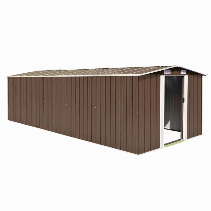VidaXL Garden Shed 257x580x181 Cm Metal Brown 143355