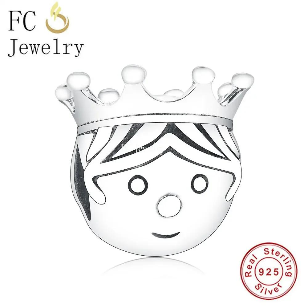 FC Jewelry Fit Original Pan Charms Bracelet Authentic 925 Silver Little Boy Girl Son Daughter Bead Pendant For Women Berloque