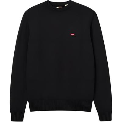 Levis Einfach Bequem Vielseitig Locker Langarm Strickpullover Herren Tops Schwarz 0002E-0001