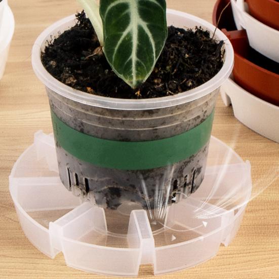 Prato Elevado com Borda para Vaso 5 Polegadas 6 Polegadas 7 Polegadas Vaso Redondo Coletor de Água Bandeja de Gotejamento Resistente para Uso Interno Externo