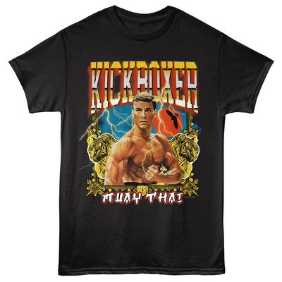 KICKBOXER Film Koszulka dla dorosłych VAN DAMME DWA TYGRYSY Oficjalna Czarna Bawełniana Koszulka Unisex