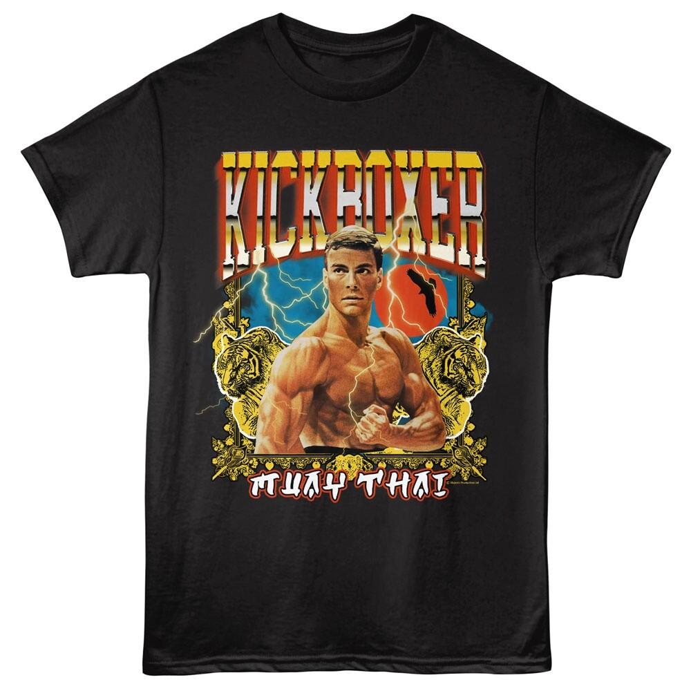 KICKBOXER Movie Adult T-Shirt VAN DAMME TWO TIGERS Official Black Cotton Unisex T-Shirt XXL