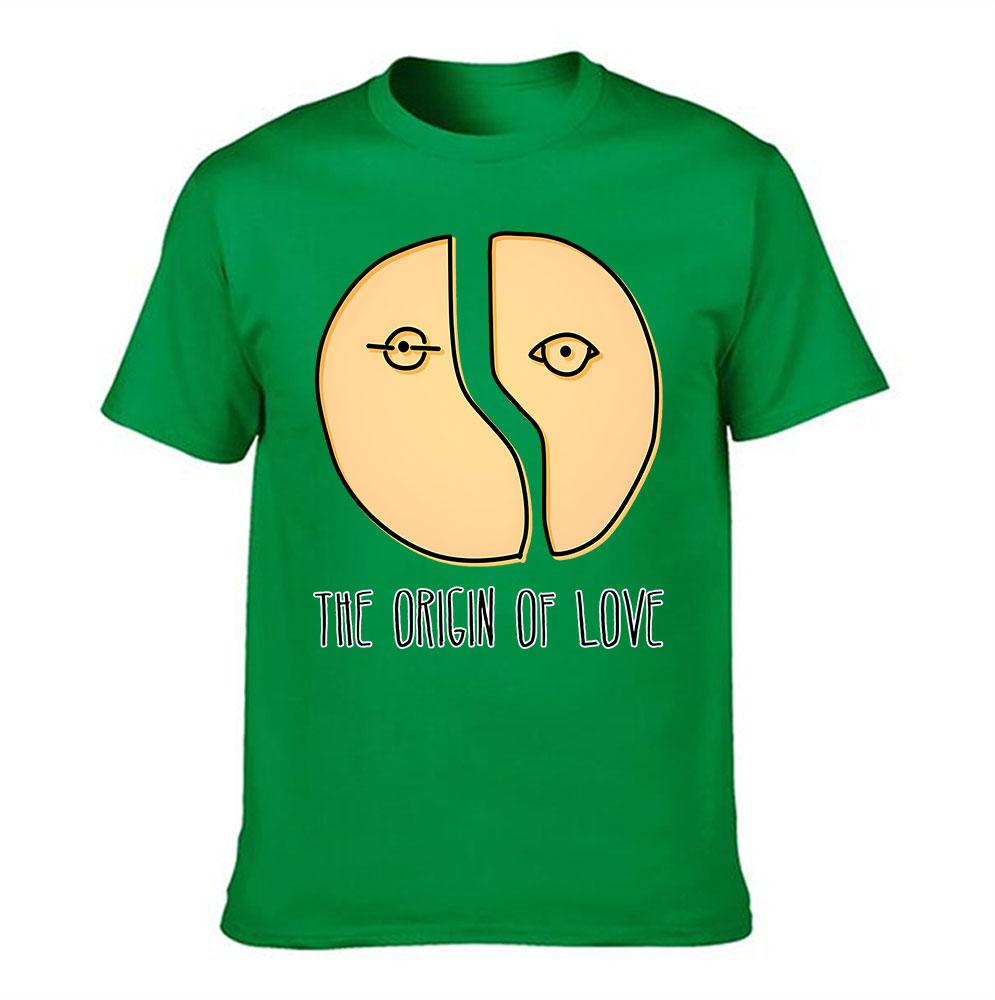 Unisexs Cotton Tshirt The Origin Of Love Graphic Print Casual Short Sleeve Tee For Daily Wear