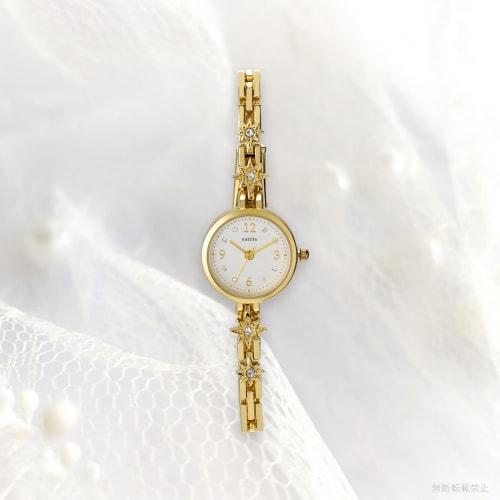 Fieldwork Women's Analog Watch with Metal Band, Gold, ST285-2