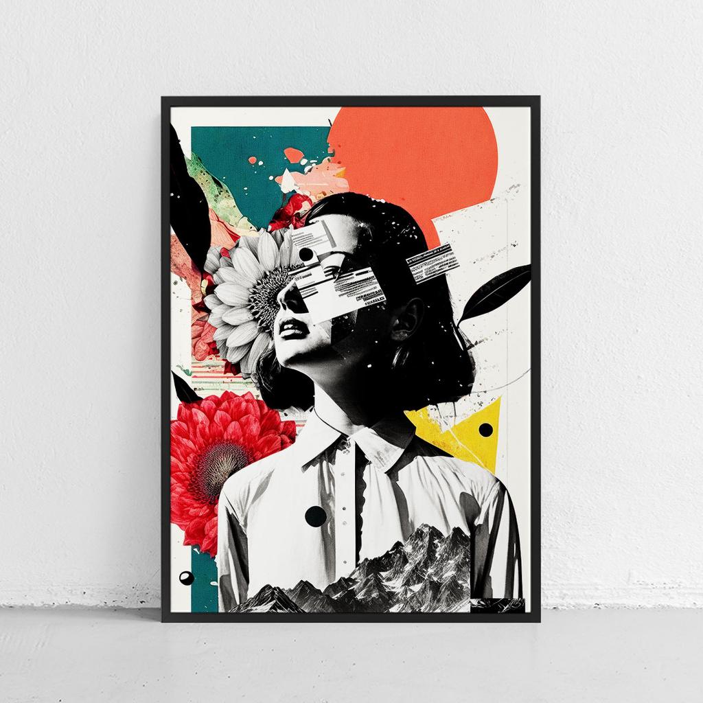Plakat portret kolaż obrazy kolaże