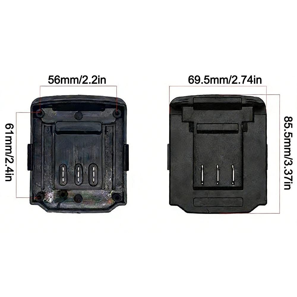 Portable Lithium Battery Converter Battery Replacement Plastic Converter Base Battery Adapter Power Tools Power Supply Converter