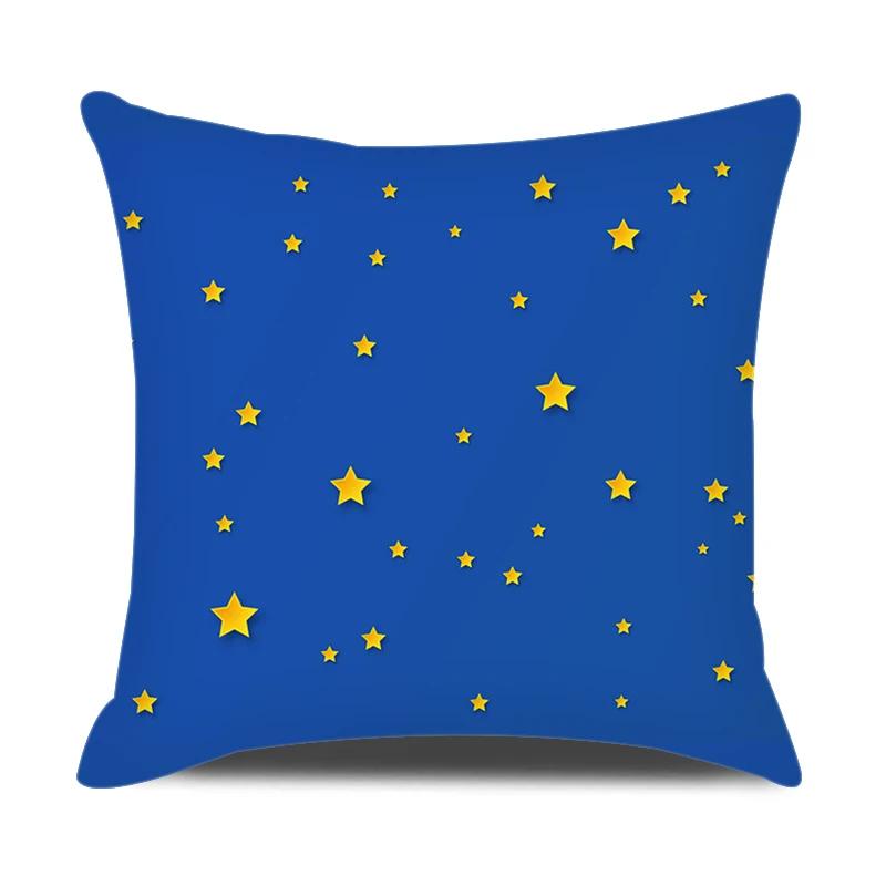 Beautiful Night Sky Printed Throw Pillow Cover With Short Plush Print Living Room Sofa Decoration Cushion Cover Pillow Covers