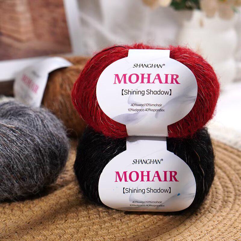 Mohair Silk Gradient Wool Scarf & Knitted DIY Kit for Sweater, Coat, Hat, Shawl