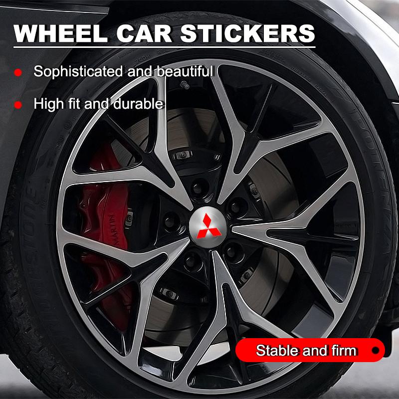 56mm Car Tyre Wheel Center Hub Cap Badge Sticker Car Accessories For Mitsubishi Pajero Outlander XL Montero Lancer Triton L200 Galant