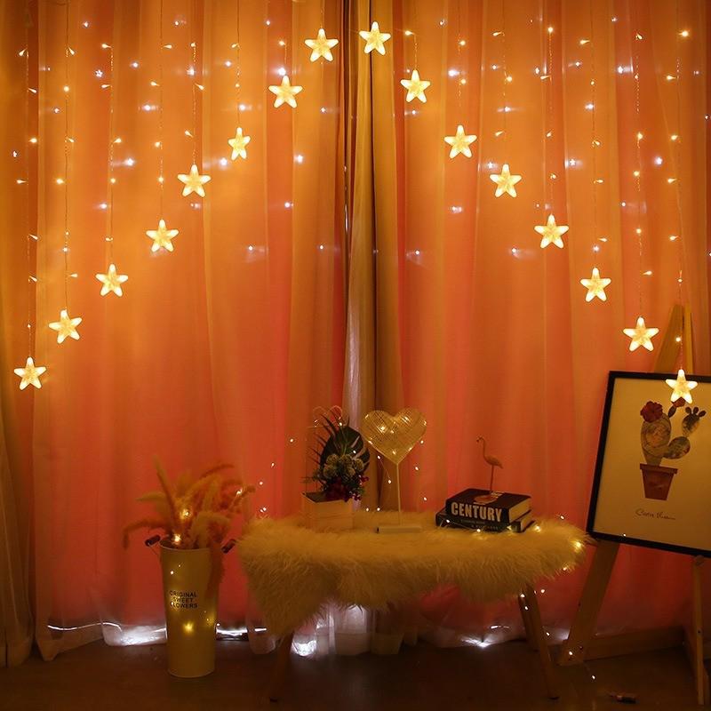 Samsung LED Curtain String Lights - Stars & Moon Decoration for Festivals