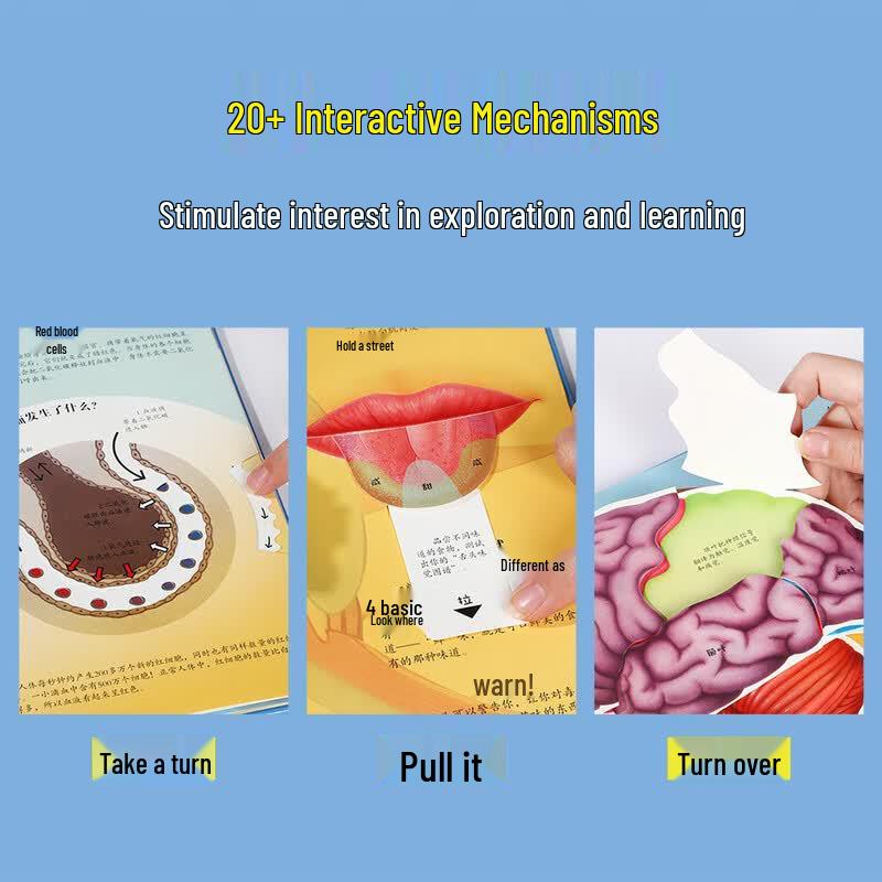 Lelequ Kids' 3D Pop-up Science Discovery Books