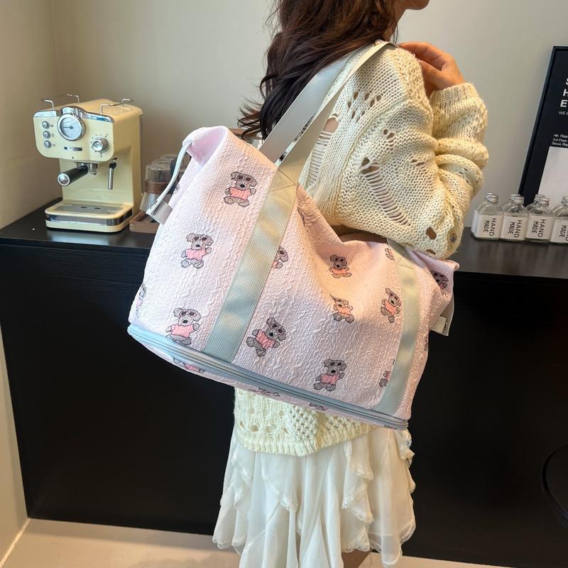 Foldable portable short-distance travel bag, business trip, large-capacity luggage bag, student maternity bag, portable shoulder bag.