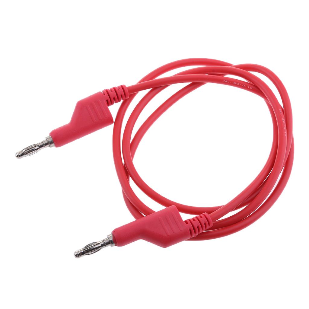 5Pieces Banana to Lead , 4mm Stackable Plug Silicone Test Cable for Multimeter,