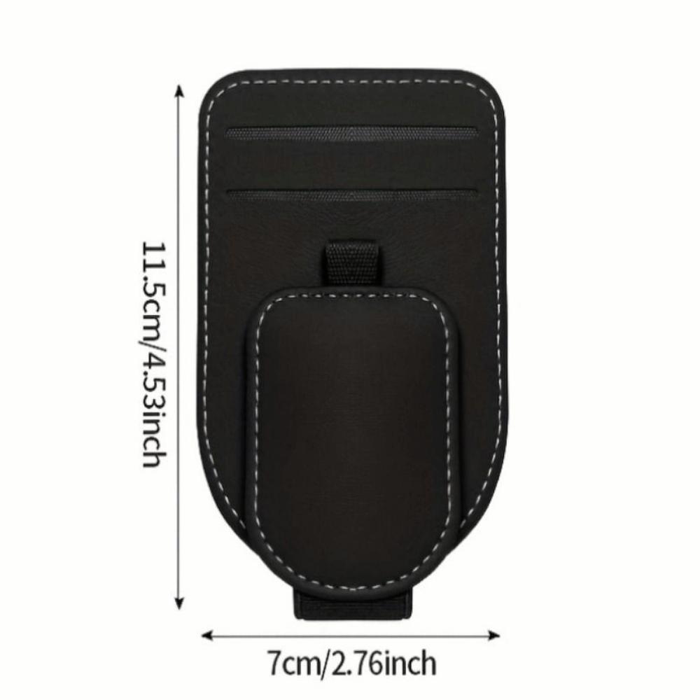 PU Leather Car Sun Visor Glasses Holder Creative Car Sunglasses Holder Vehicle Accessory